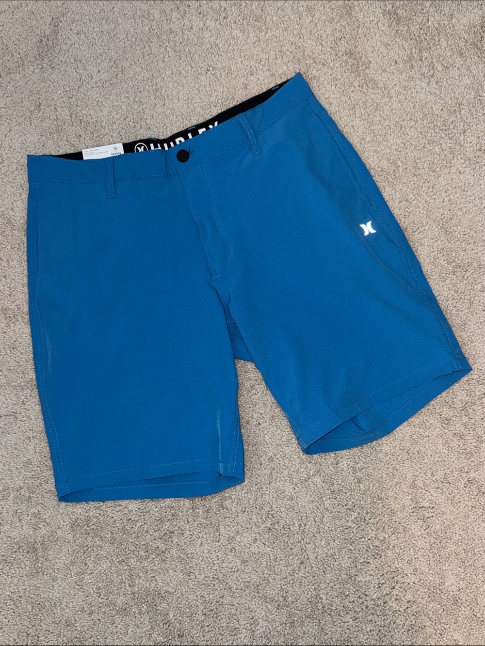 Hurley Hybrid All Day Shorts Seaview Blue Stretch Quick Dry Men’s 36 NWT